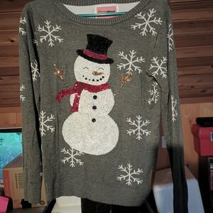 Green Snowman Sweater